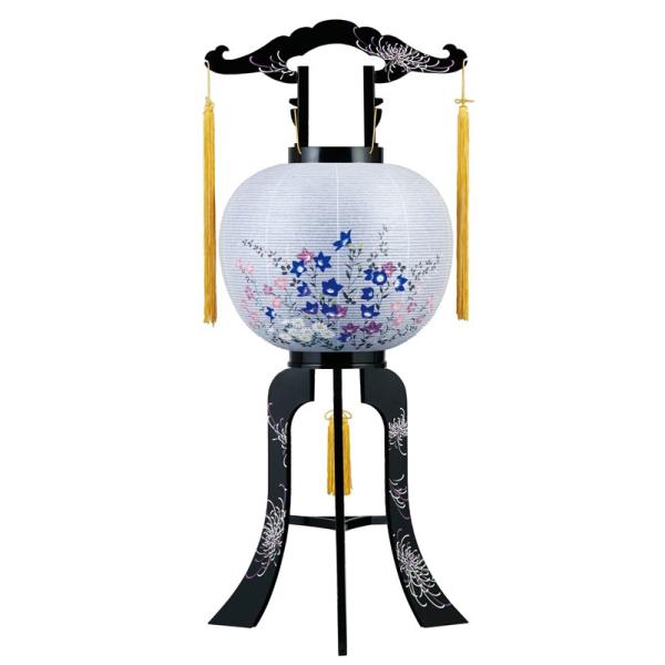 盆提灯(ちょうちん) 置き型 回転 紫織 高さ88cm×火袋径34cm お盆