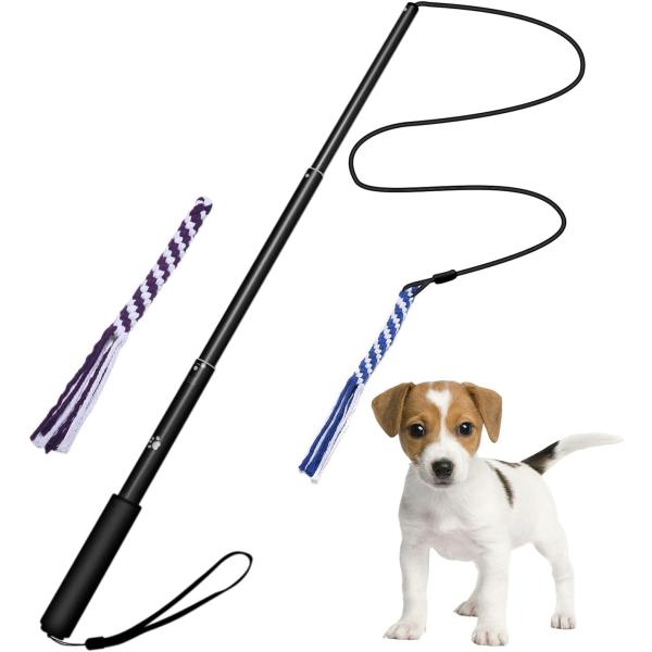 ※日本郵便クリックポスト（ポスト投函、追跡番号あり）にて発送予定。【仕様】・竿の長さ:26cm(収納時), 68cm(最長)　・縄の長さ:107cm　・付属ロープ:21cm【犬訓練用】ペットの噛む本能を満たすことができます、脳への知育、歯磨...