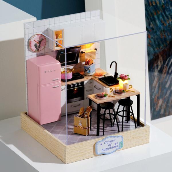 ミニチュアキッチンセット　ドールハウスキッチン家具　ミニチュアオーブンキッチン Amazon.co.jp: ドールハウス ミニチュア 家具 木製キッチン