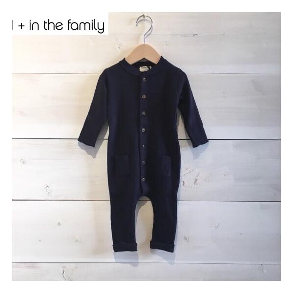 1+in the family(ワンモアインザファミリー) jumpsuit DARK BLUE 子供服/ロンパース ノーザンスカイより入荷 :366411461-107:子供服 hammock 通販 in the family サスペンダーパンツ 18m