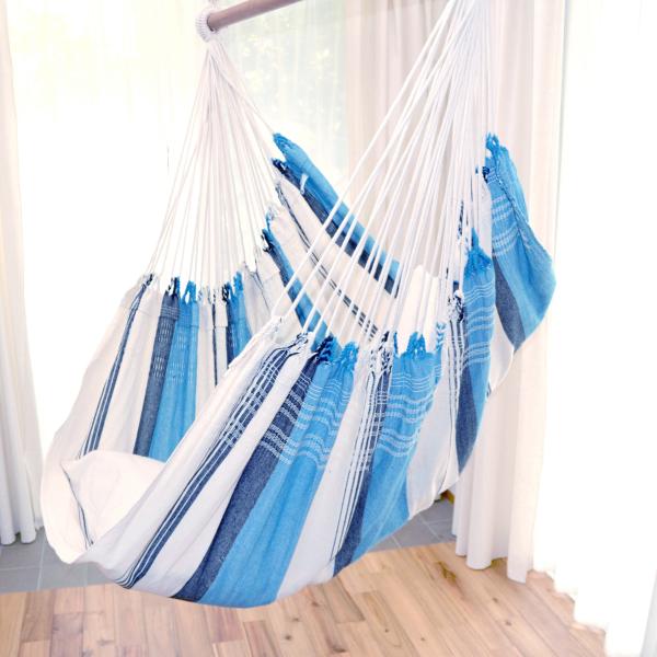 テーブル・チェア・ハンモック SKY チェアハンモック ハンモックチェア 青 ブルー「スカイ」 : ハンモック