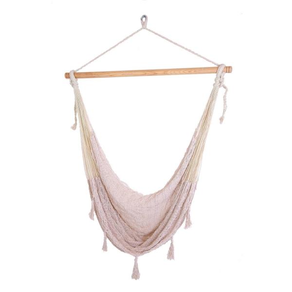 チェアハンモック ハンモックチェア ネット 網「ベージュ」（縁