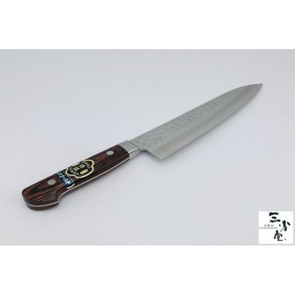牛刀 DPゴールド鋼 積層 槌目 口金付 210mm