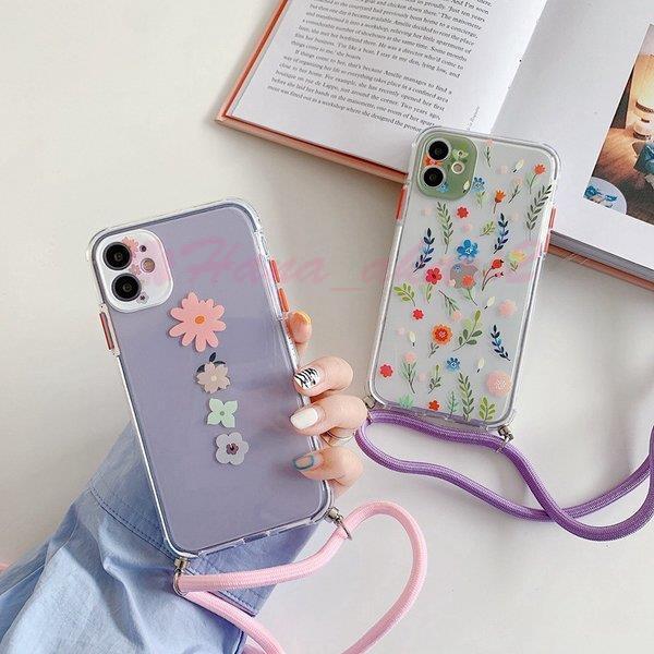 スマホケース ショルダー 肩掛け 透明 おしゃれ アイフォン ストラップ付き ネックストラップ 首掛け お花柄 Iphoneケース スマホ 携帯カバー Hana Sj Hana Akari 2号店 通販 Yahoo ショッピング