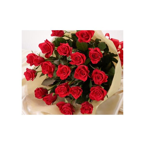 シンプルな薔薇の花束【20本の花束・〜29本まで追加@380円 シンプルな薔薇の花束【20本の花束・〜29本まで追加@380円