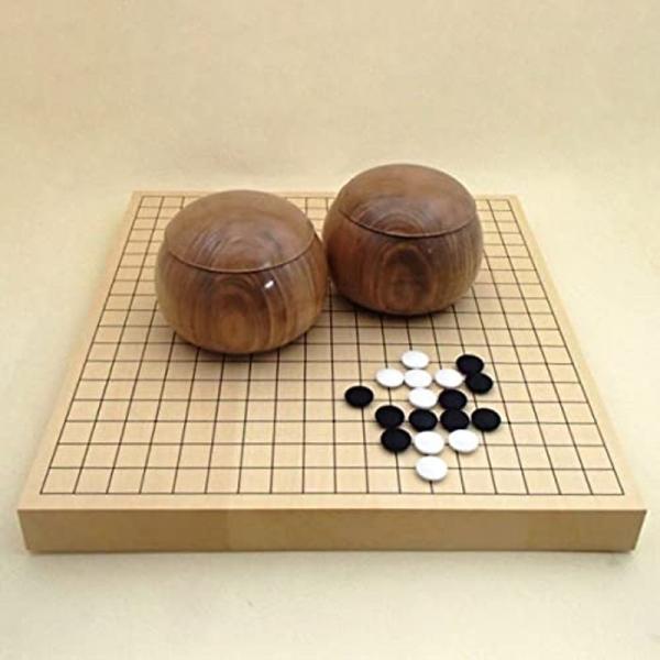 囲碁盤高級セット 手作木製碁笥桜極上特大36号の3点セット(ヒバ