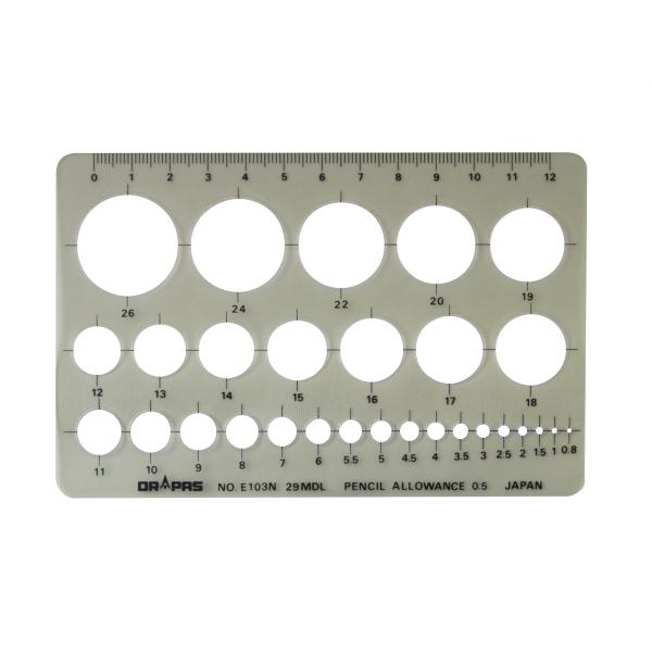 ドラパス テンプレート 円定規(小) 31-103 E-103