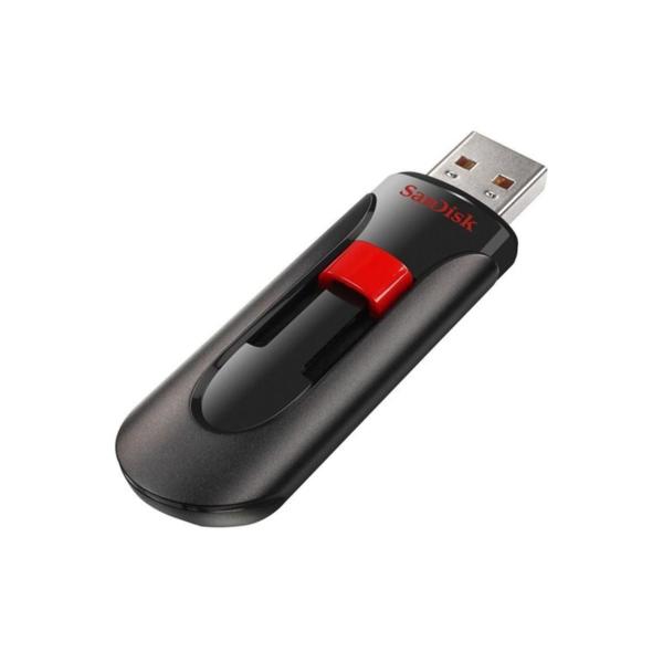 SanDisk 64GB Cruzer Glide USB 2.0 フラッシュドライブ - SDCZ60-064G-B35、ブラック。