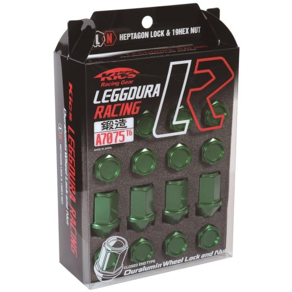KYO-EI ( 協永産業 ) ホイールロック&ナット LEGGDURA RACING 【 M12 x P1.5 】 ライトグリーン KIC16E
