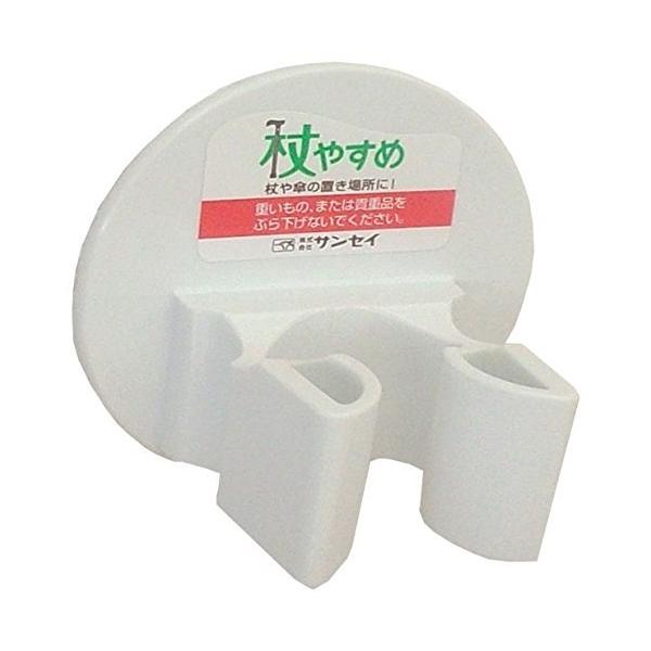 サンセイ 杖やすめ L型tue-L ホワイト (杖掛け)