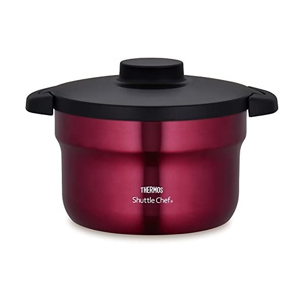 サーモス 真空保温調理器 シャトルシェフ 2.8L (3~5人用) レッド 調理鍋ふっ素コーティング加工 KBJ-3001 R