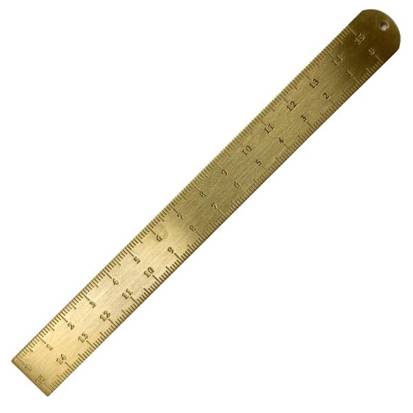 POINT(ポイント) 真鍮定規 15cm定規 POINT-BRASS-RU ゴールド
