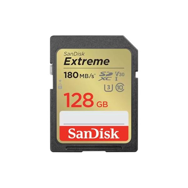 SanDisk (サンディスク) 128GB Extreme (エクストリーム) SDXC UHS-I メモリーカード - C10/U3/V30/4K
