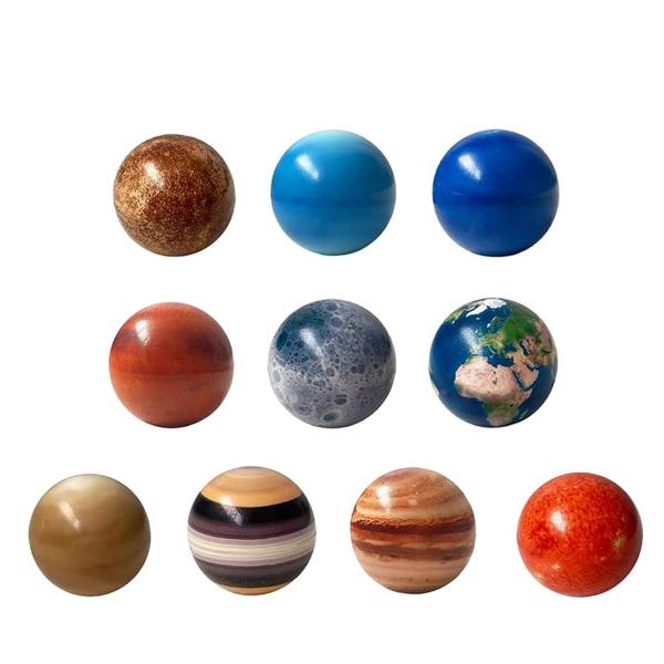 宇宙太陽系惑星地球月おもちゃ 10太陽系惑星弾性ボール 科学的な小道具 教育ツール 学習玩具 ラーニングリソーシズ 理科 教材 太陽系 ソーラーシステ