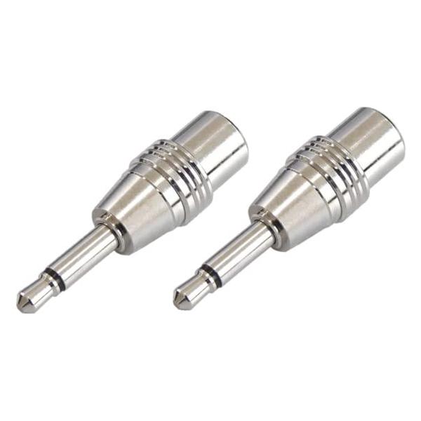 F-Factory 3.5mm モノラルミニプラグ(オス) - RCAジャック/ピンジャック(メス) 変換アダプタ 2個入 PLG-N8-2P