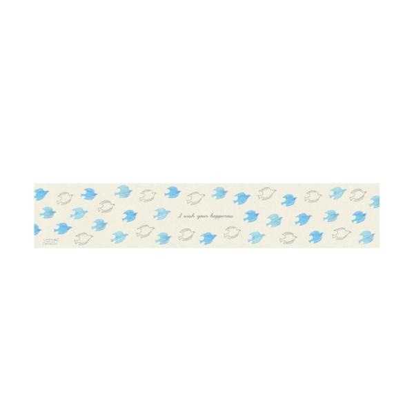 藤栄(FUJIEI) ハッピーモチーフ 折りたためる フロア マット 青い鳥 240cm 厚さ6mm HM-005 抗菌 防カビ 撥水 防炎 キッチン