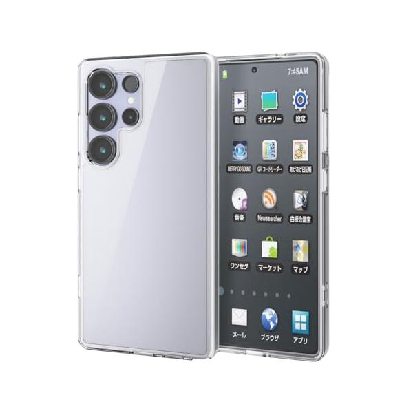 エレコム Galaxy S25 Ultra (SC-52F) ケース ハイブリッド クリア 耐衝撃 衝撃防止 軽量 ストラップホール付き レンズ保護