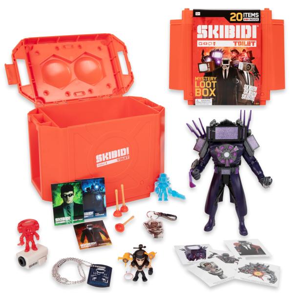 SKIBIDIトイレジャイアントミステリーサプライズ戦利品ボックス。