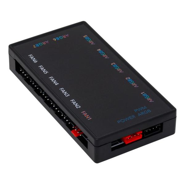 アイネックス(AINEX) ARGBファンハブ ARGB LED 7分岐／ファンPWM信号6分岐ファンハブ RLD-HUBD7F6