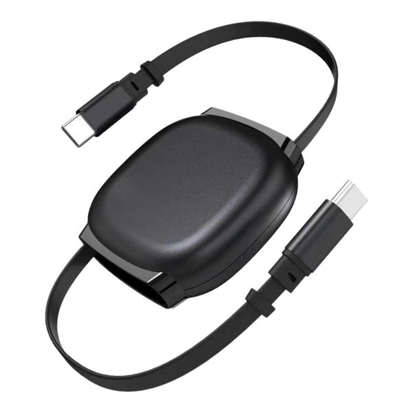 HIDISC 巻き取り式 Type-C ケーブル 1m PD60W データ通信対応 急速充電 スマホ ゲーム機 HD-RTCC60W1BK