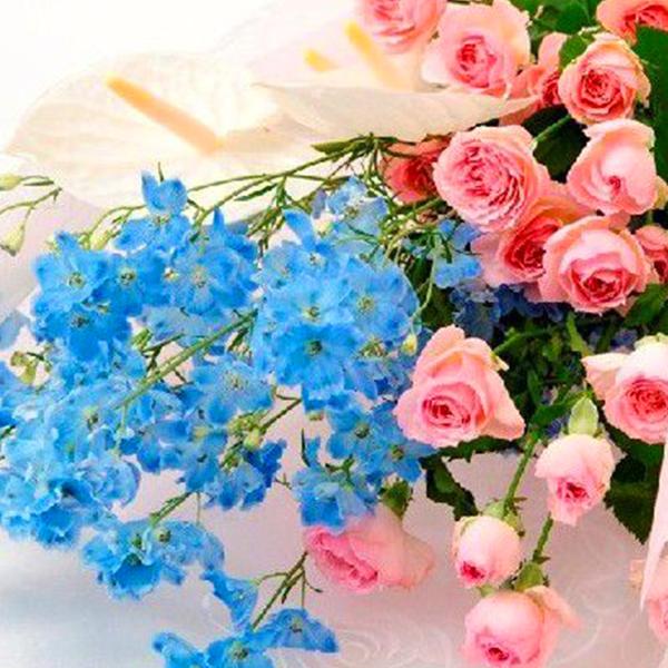 お祝い用花束 スプレーバラ プラチナブルー 送料 手数料無料 メッセージカード付 Ht サンドロット笑顔のお花屋さん 通販 Yahoo ショッピング