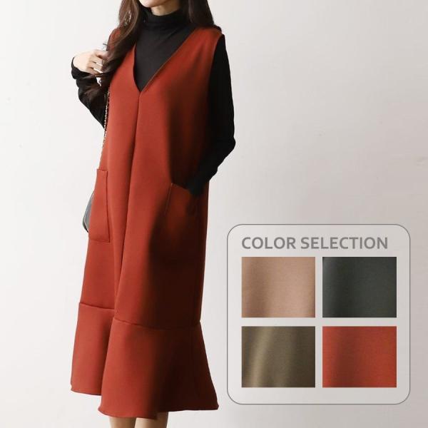 ワンピース Vネック ノースリーブ Aライン フリル 全4色 秋 冬 韓国 30代 40代 50代 パーティードレス 68 Off セール オープン記念 Buyee Buyee 일본 통신 판매 상품 옥션의 대리 입찰 대리 구매 서비스