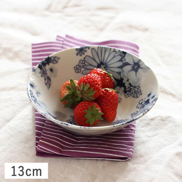食器 美濃焼 鉢 フルーツ小鉢 13.5cm ボウル サラダボウル 花柄