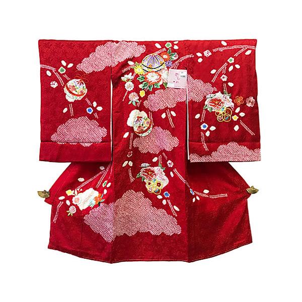 美品　百貨店購入　正絹　総絞り　祝い着　お宮参り　産着 一つ身 お宮参り着 高級正絹 絞り 刺繍 疋田絞り 宮参り着 お祝着 産着