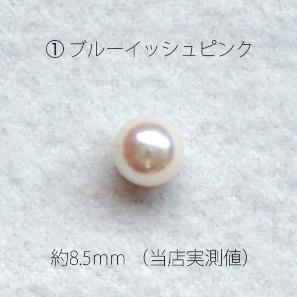 一粒 パール ネックレス 花珠真珠（オーロラ花珠）8.5mm-9.0mm 実物