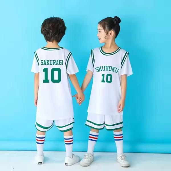 スラムダンク ユニフォーム赤色 背番号10湘北 桜木 背番号11 スポ