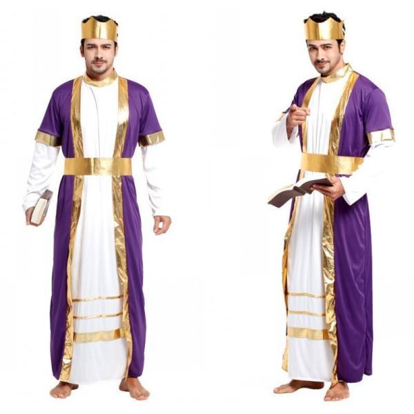 アラビア アラブの石油王 国王 王子 コスプレ衣装 ローブ カンドゥーラ ターバン ハロウィン コスプレ衣装 大人用