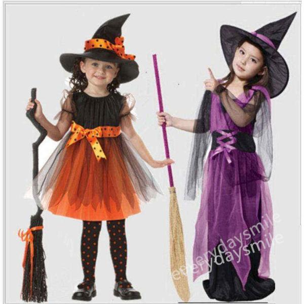 ハロウィン コスプレ 魔女 子供 女の子 衣装 仮装 可愛い ドレス ワンピース キッズ ウィッチ 魔女っ娘 巫女