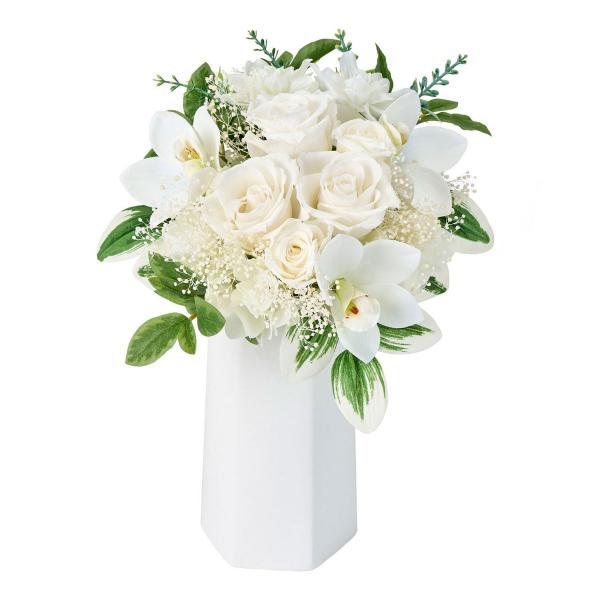 プリザーブド 真白 ましろ  ZY004905 プリザーブドフラワーギフト 仏花 仏壇 お供え