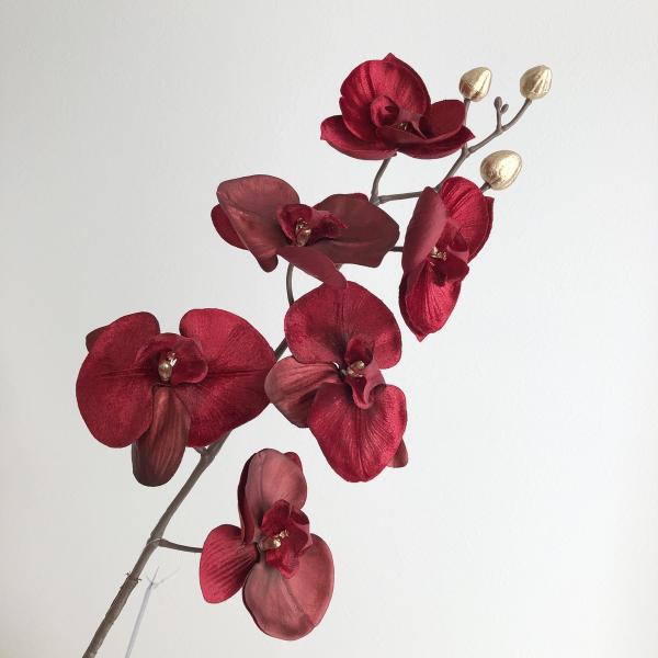 造花 YDM ベルベットオーキット レッド FS-9319R 花材「ら行」 ラン 蘭