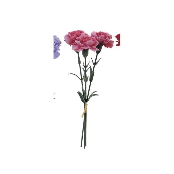 造花 アスカ ミニカーネーションバンチ 1束3本 ローズ A-31283-5 花材