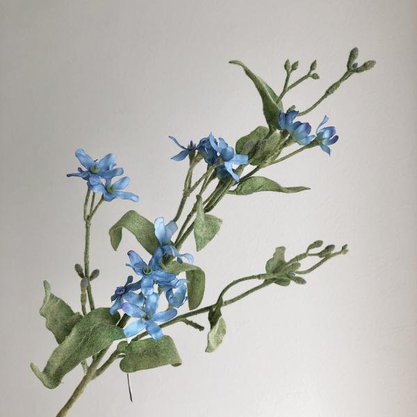 ☆日本製 ☆アートフラワー 造花 ブルースターローズ高さ55cm 造花 アスカ ブルースター×18 ブルー A-31359-9 花材「は行」 ブルー
