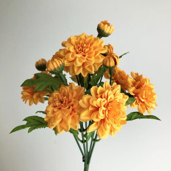 造花 アスカ マリーゴールドブッシュ×18 つぼみ×5 ＃030 オレンジ A
