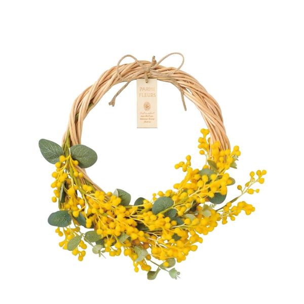 造花 GREENHOUSE ハーフリース ミモザ 4689 造花ギフト フラワー