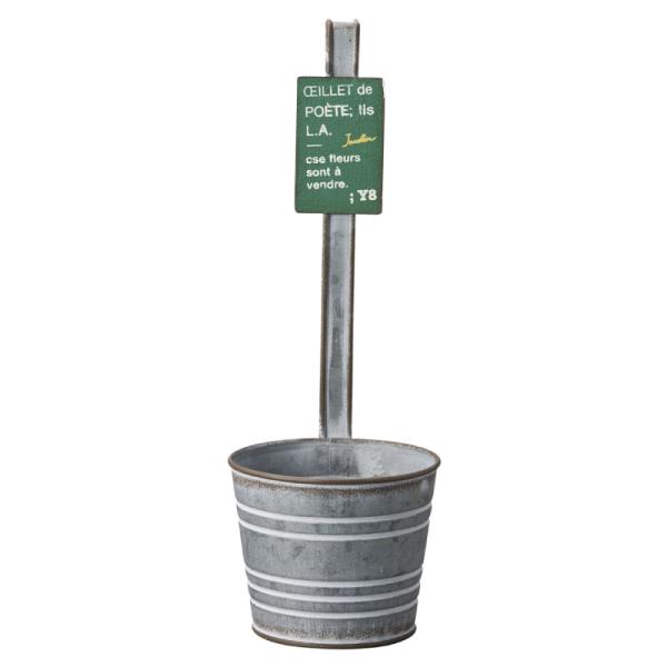 【商品番号：077-19982】/【VAR：73660】date20230909/yuzenlot園芸用品 植木鉢・フラワーポット アイアン・ブリキ鉢