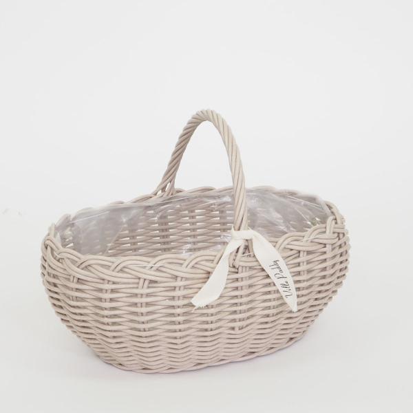 日限定07 村田屋産業 PPラタンオーバルハンドルL Beige 30008 かご