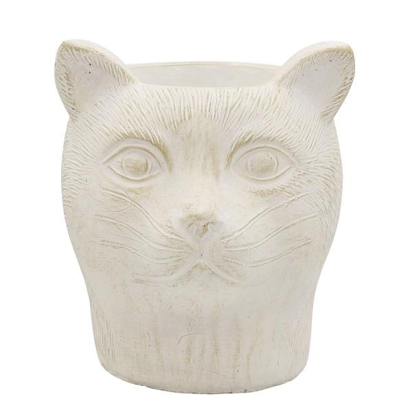 CARNAC アニマルポットキャットＷＨ CP022WH 植木鉢 おしゃれ ガーデニング 園芸用品 フラワーポット セメント鉢