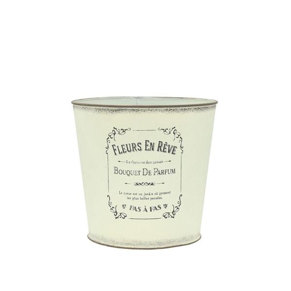 CARNAC アンティークフルールベーシック5-WH ホワイト HSFL05WH 植木鉢 おしゃれ ガーデニング 園芸用品 フラワーポット アイアン ブリキ鉢