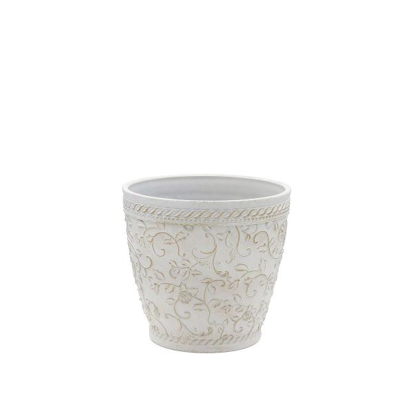 CARNAC ミニローズベーシックS-IG アイボリー×ゴールド FC051IG 植木鉢 おしゃれ ガーデニング 園芸用品 フラワーポット 合成樹脂鉢