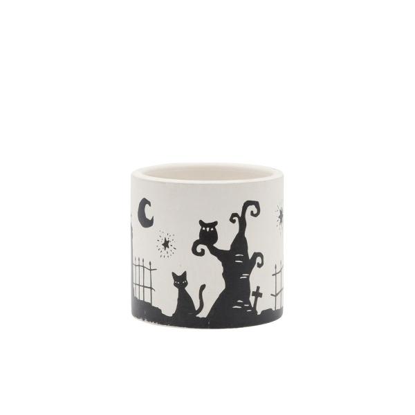 CARNAC ハロウィンデカールポット25-A-S-BK ブラック CPHW45BK 植木鉢 おしゃれ ガーデニング 園芸用品 フラワーポット テラコッタ 素焼き