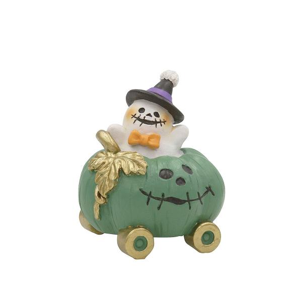 特価 CARNAC ハロウィンレジンオーナメント25-Cゴースト×パンプキンGR グリーン HGHW03GRSA 園芸用品 ガーデニング雑貨 オーナメント 置物 オーナメント