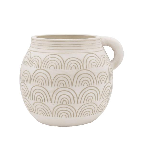 CARNAC アフリカンポット11-WH ホワイト CP2641WH ガーデニング 園芸用品 植木鉢 フラワーポット セメント鉢