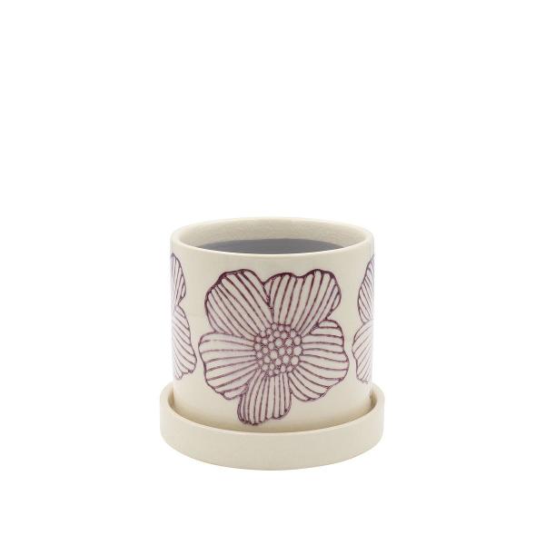 CARNAC ラーゴムポットE-L-PL パープル YS26 園芸用品 植木鉢 フラワーポット 陶器 セラミック鉢