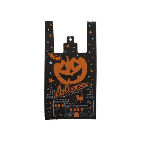HEADS ブラックハロウィンレジバッグ−Ｍ 100枚  BHW-M ハロウィンラッピング ハロウィン用ラッピング袋