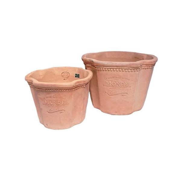 丸滉製陶 9号 多角中深 HM-512 2 Set 植木鉢 おしゃれ ガーデニング