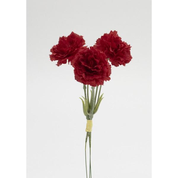 アメリカフラワー　カーネーション　 りんた 造花 ビダヤコム カーネーションの束×3 レッド V24143-003R 12束 花材